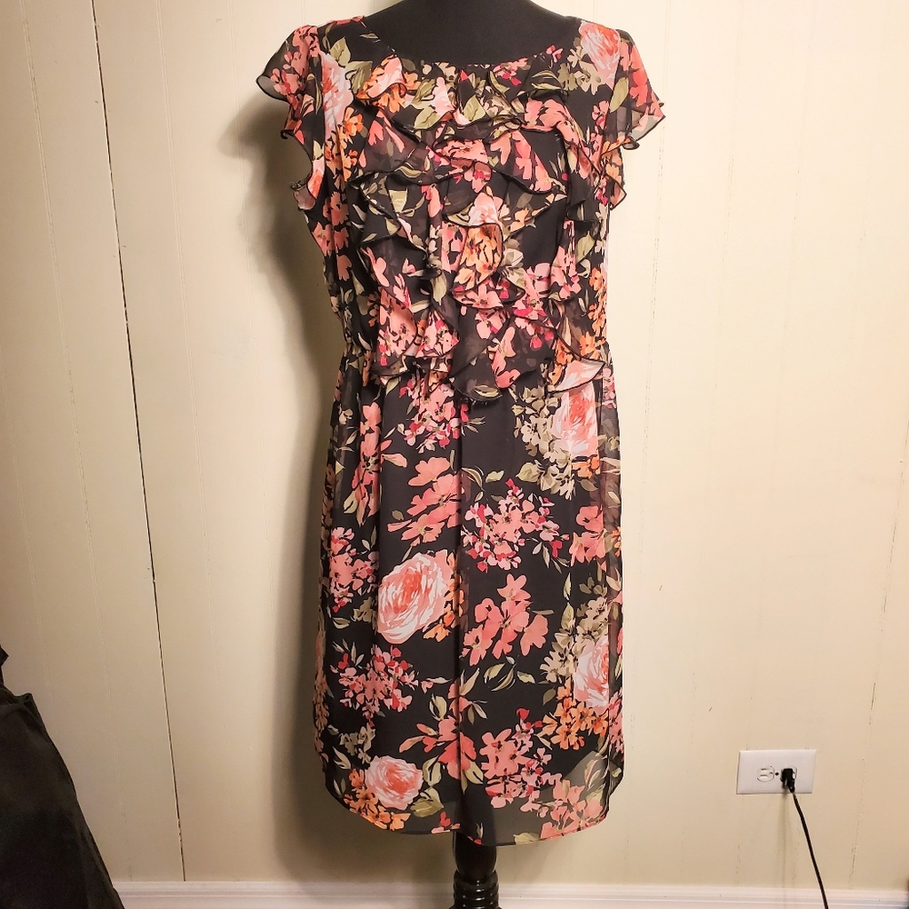 Another Thyme Chiffon Ruffle Dress 14